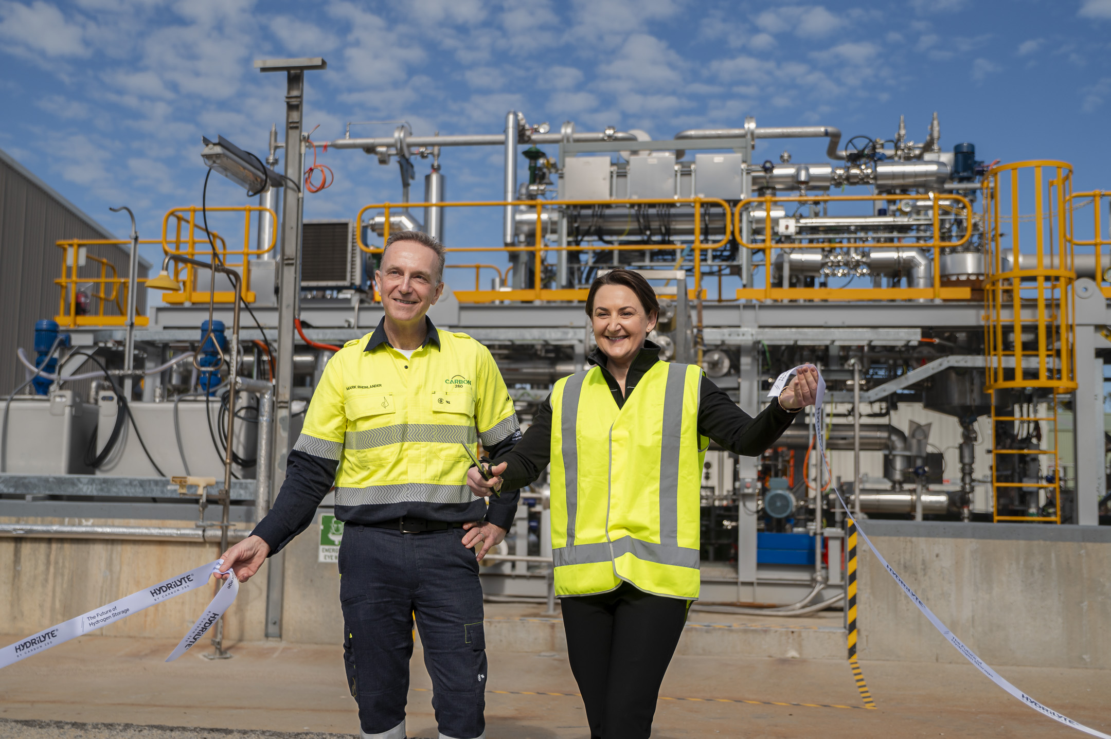 CEO and Founder Mark Rheinlander with Hon. Amber-Jade Sanderson MLA Minister for Energy and Decarbonisation 4